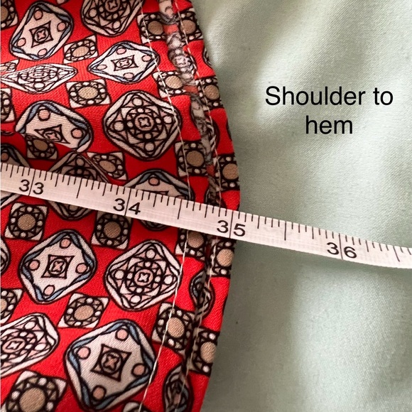 Les Amis Red & White Floral and Geometric Print Peasant Dress - Picture 8 of 8